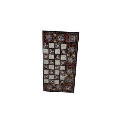 BACKGAMMON-CHESS WALNUT LEATHER